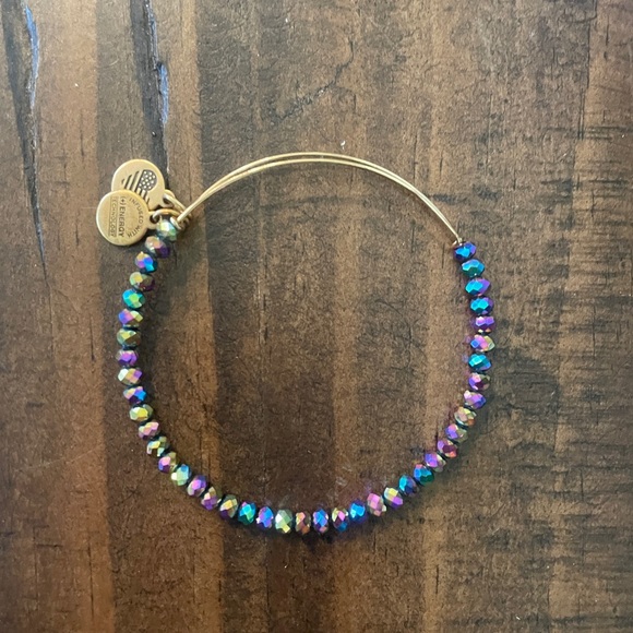 Sparkling Beaded Bangle Bracelet in Gold | Expandable | Infused with Energy ✨💖 - Picture 2 of 2